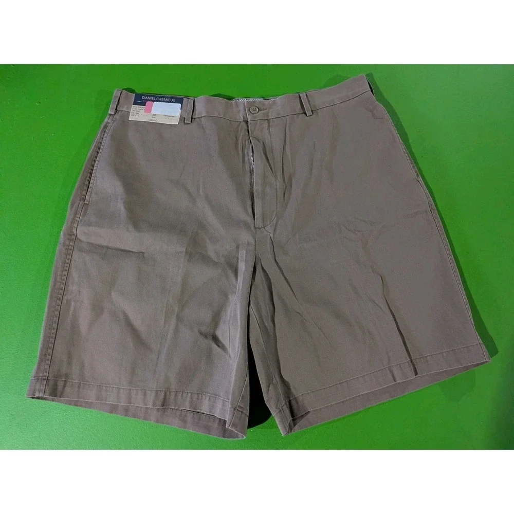 Daniel Cremieux‎ Signature Khaki Flat Front Men's Shorts NWT 8